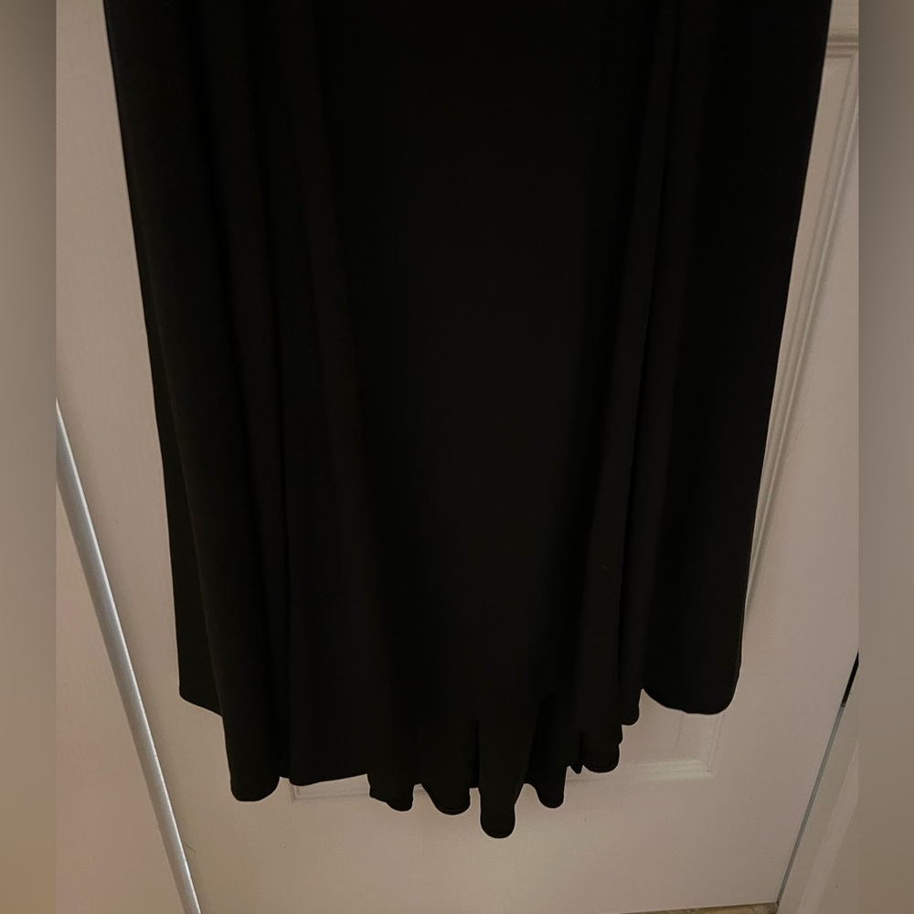 Mac Duggal Black Halter Gown with Slit - Picture 6 of 16